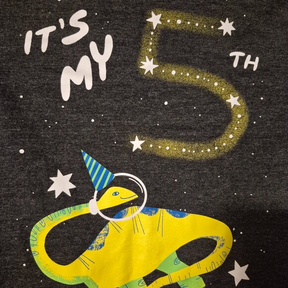 CAT & JACK OVERSIZED XL 5th Birthday Shirt - Picture 6 of 7